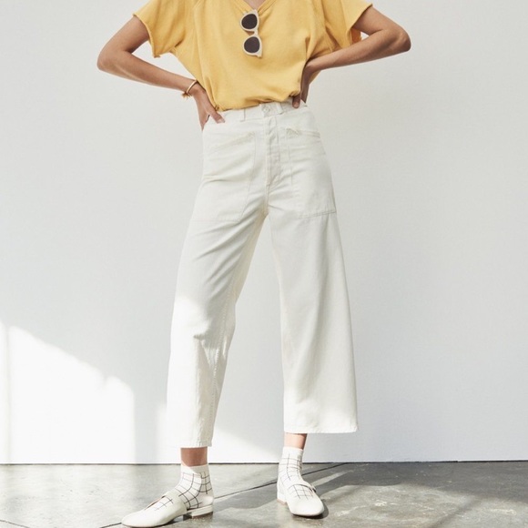 Madewell Pants - Madewell x As Ever Brancusi White Wide Leg Pants